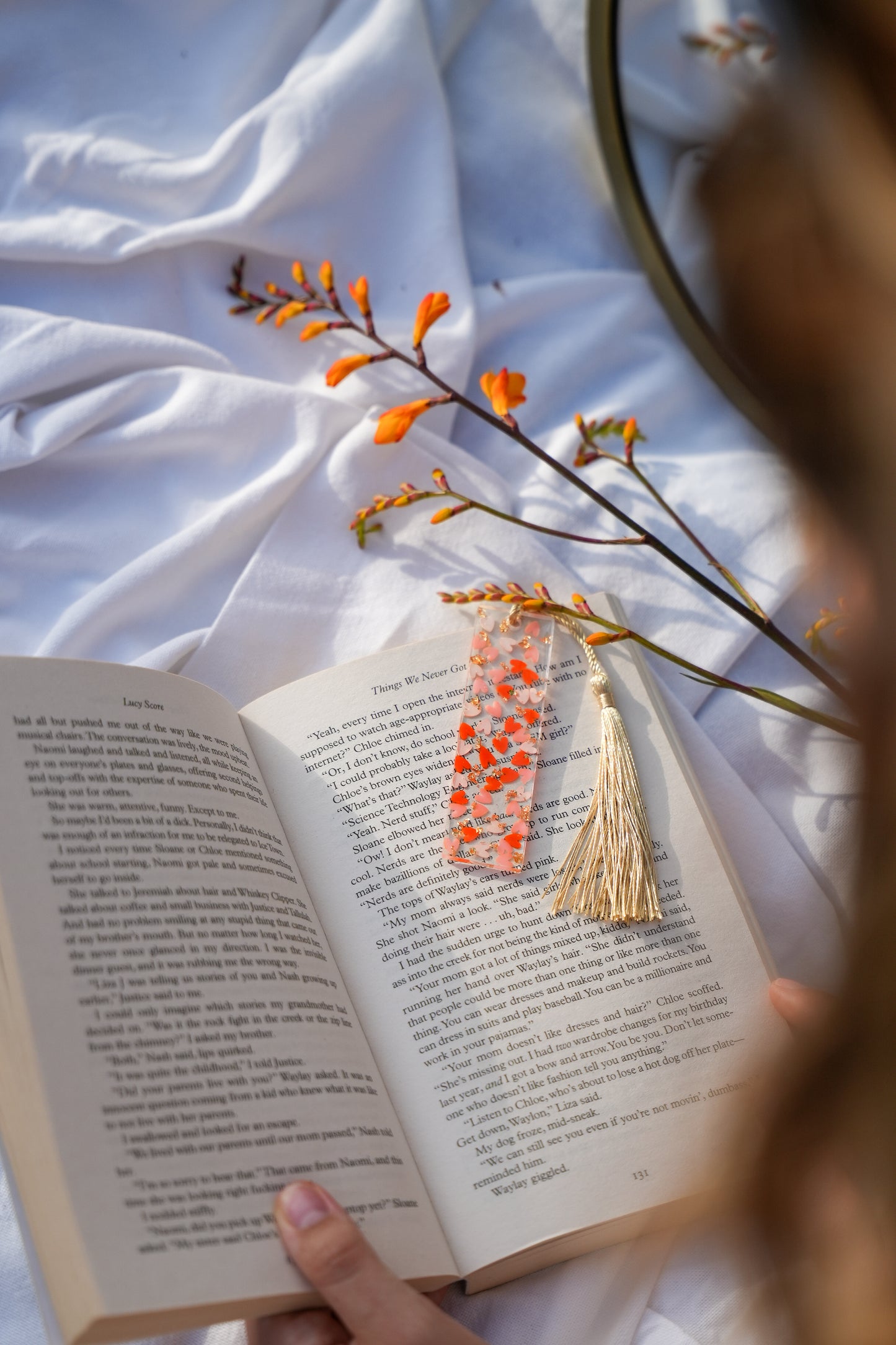 Heart Confetti Bookmark