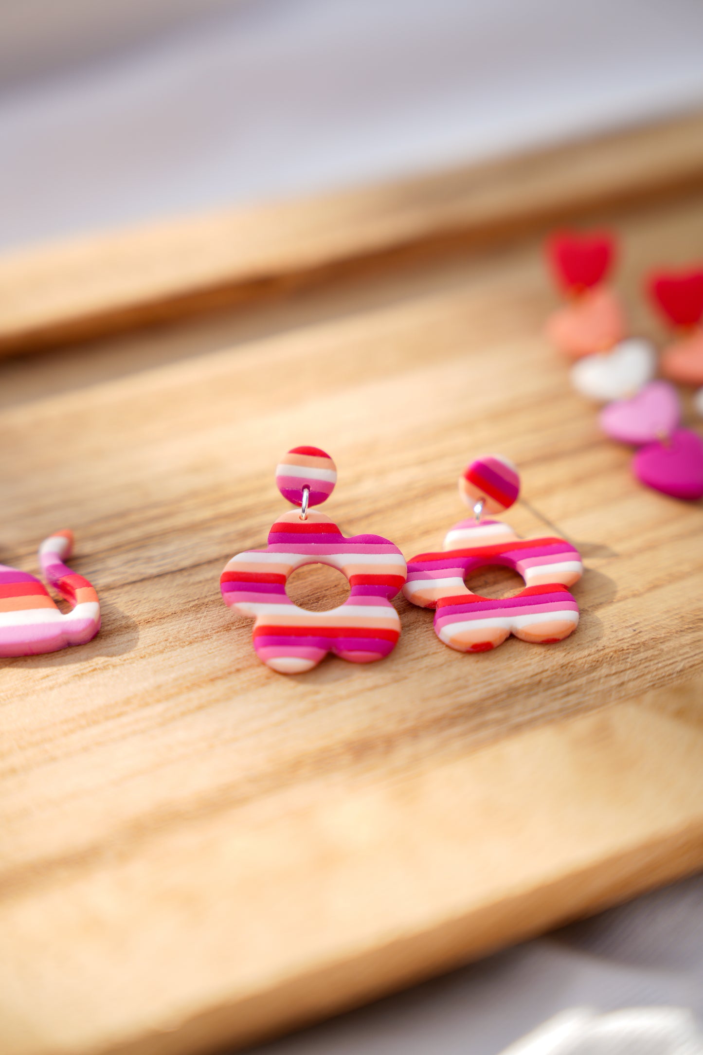 Pride Flag Flower Stud Earrings