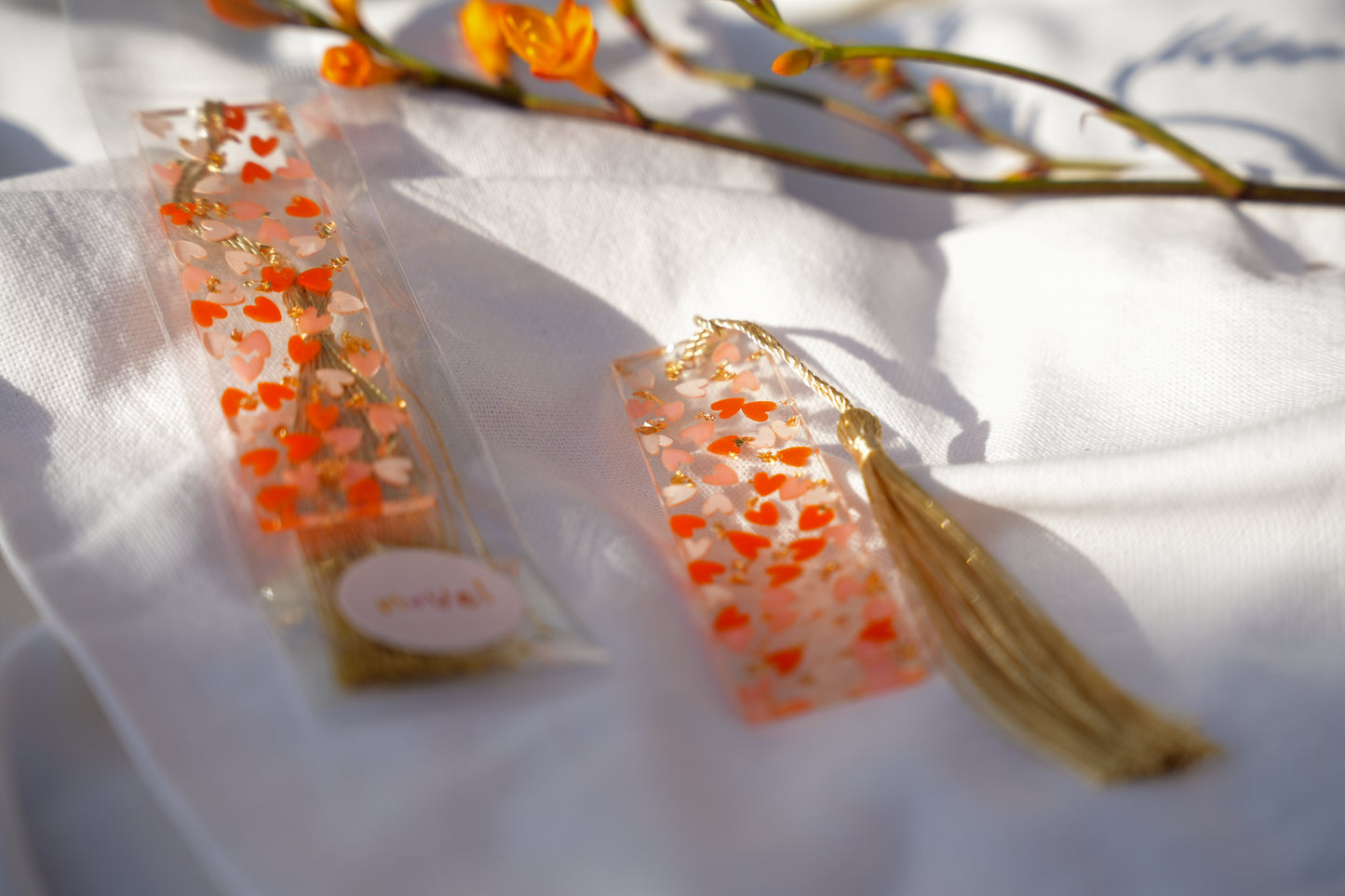 Heart Confetti Bookmark