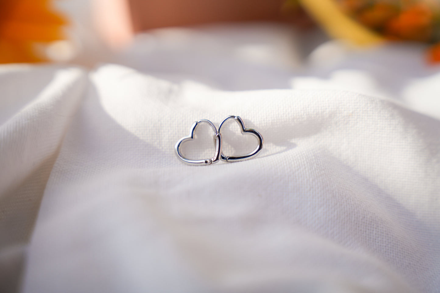 Heart Huggie Hoop Earrings