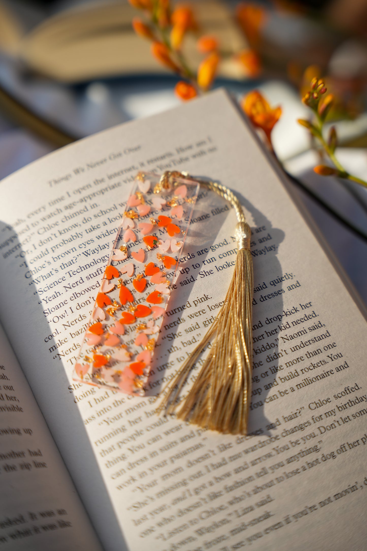 Heart Confetti Bookmark