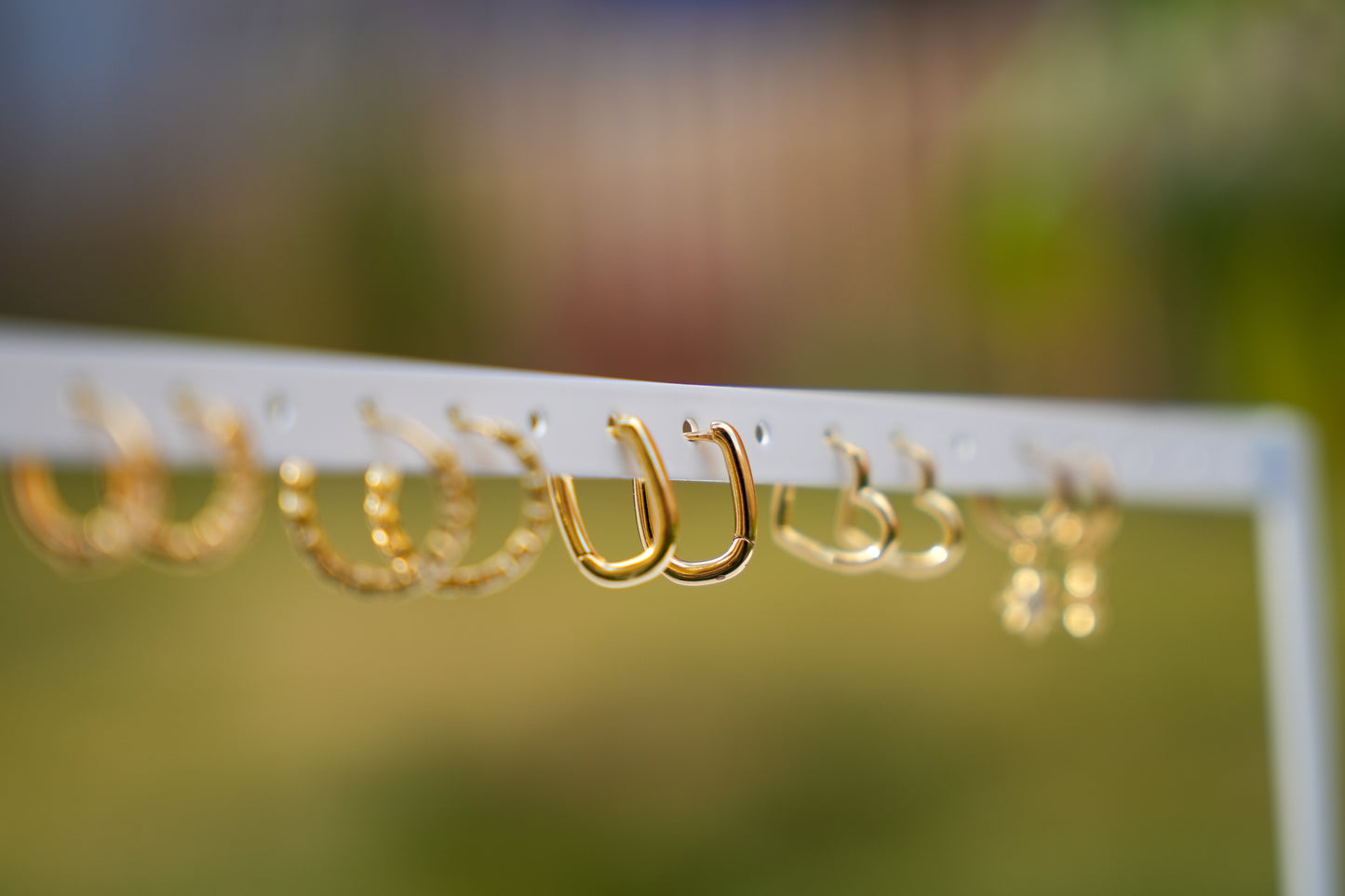 Gold Oval Hoop Earrings