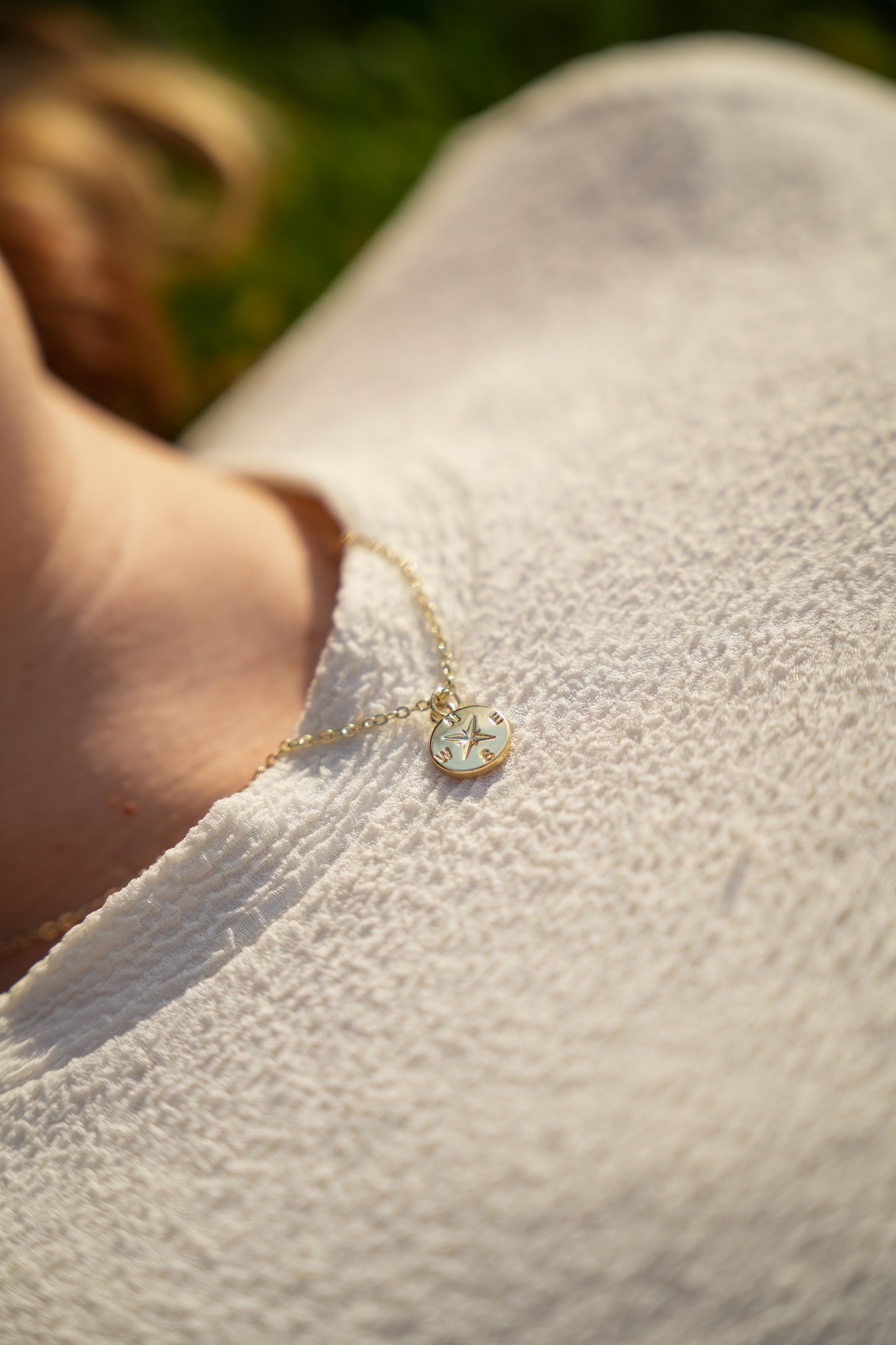 Wanderlust Compass Gold Chain Necklace